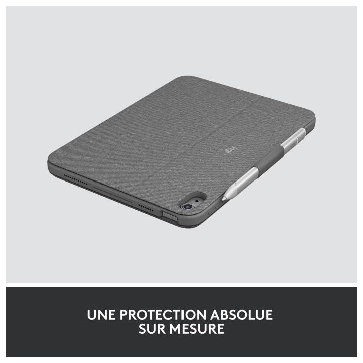 Etui clavier - Logitech - Combo Touch - AZERTY - Pour iPad (10e génération) - Gris Etui clavier - Logitech - Combo Touch - AZERTY - Pour iPad (10e génération) - Gris