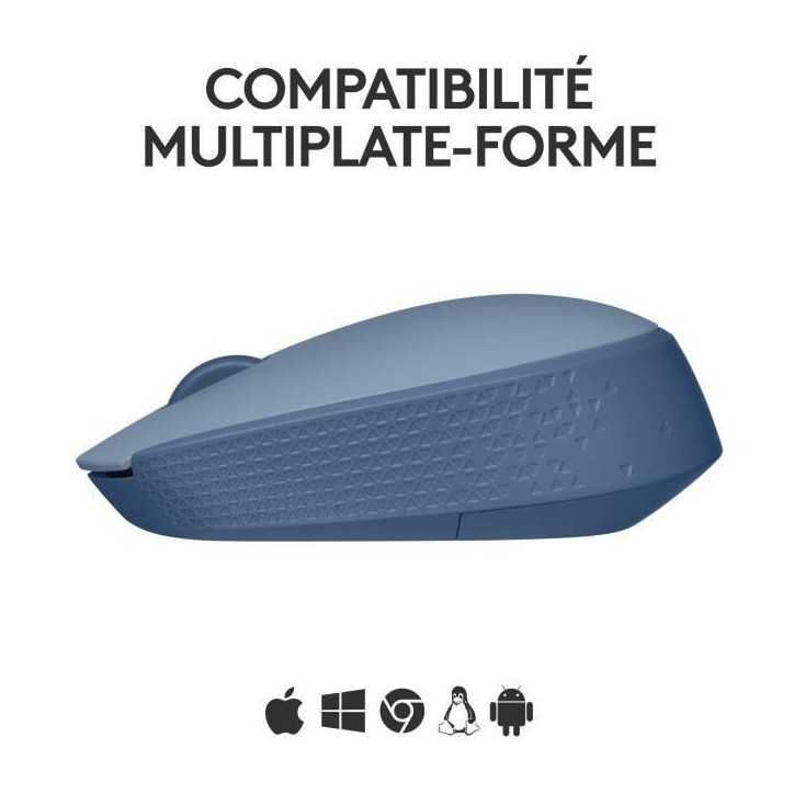Souris - Sans Fil - Logitech - M171 - Bleu gris - Ambidextre Souris - Sans Fil - Logitech - M171 - Bleu gris - Ambidextre