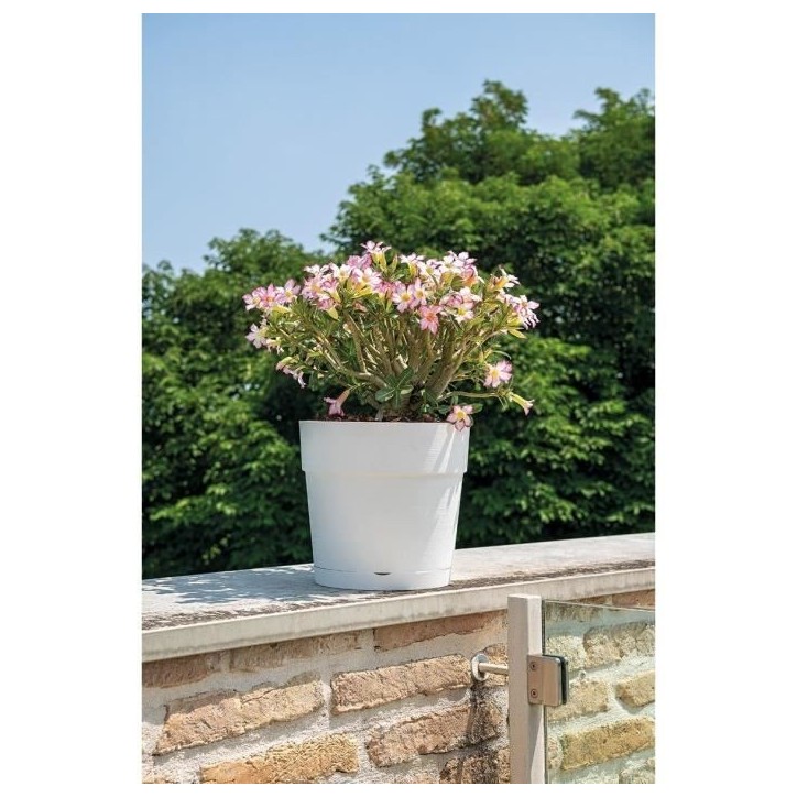 DEROMA Pot de fleurs Vaso Save R - 48 x H43,1 cm - 58L - Blanc DEROMA Pot de fleurs Vaso Save R - 48 x H43,1 cm - 58L - Blanc
