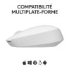 Souris - Sans Fil - Logitech - M171 - Blanc - Ambidextre