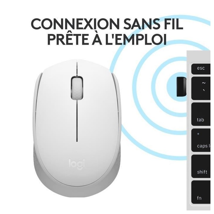 Souris - Sans Fil - Logitech - M171 - Blanc - Ambidextre Souris - Sans Fil - Logitech - M171 - Blanc - Ambidextre