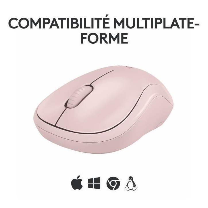 Souris - Sans fil - Logitech - M240 Silent - Rose