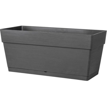 DEROMA Jardiniere Muret Save R - 79x35 x H35 cm - 75L - Gris foncé