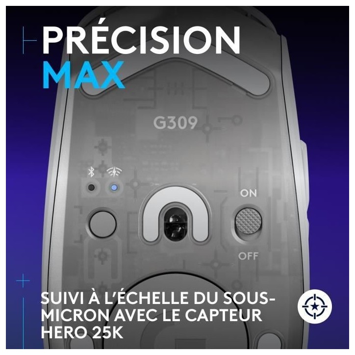 Souris gamer - Sans fil - Logitech G - G309 - Blanc Souris gamer - Sans fil - Logitech G - G309 - Blanc