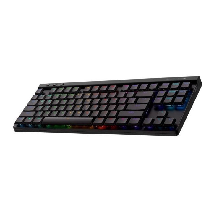 Clavier gamer - Sans fil - Logitech G - G515 TKL Lightspeed - AZERTY - Mécanique linéaire - Rétroéclairé - Noir Clavier gamer - Sans fil - Logitech G - G515 TKL Lightspeed - AZERTY - Mécanique linéaire - Rétroéclairé - Noir