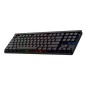 Clavier gamer - Sans fil - Logitech G - G515 TKL Lightspeed - AZERTY - Mécanique linéaire - Rétroéclairé - Noir