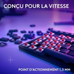 Clavier gamer - Sans fil - Logitech G - G515 TKL Lightspeed - AZERTY -