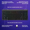 Clavier gamer - Sans fil - Logitech G - G515 TKL Lightspeed - AZERTY -