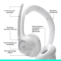 Casque - Sans fil - Logitech - Zone 300 - Bluetooth - Anti-parasite -