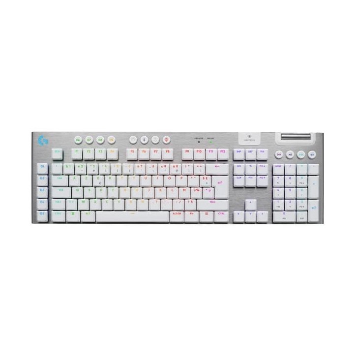 Clavier gamer - Sans fil - Logitech G - G915 X - AZERTY - Mécanique - Blanc Clavier gamer - Sans fil - Logitech G - G915 X - AZERTY - Mécanique - Blanc