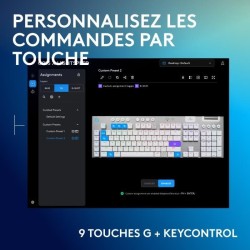 Clavier gamer - Sans fil - Logitech G - G915 X - AZERTY - Mécanique -
