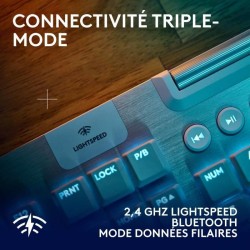 Clavier gamer - Sans fil - Logitech G - G915 X - AZERTY - Mécanique -
