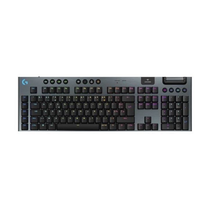 Clavier gamer - Sans fil - Logitech G - G915 X - AZERTY - Switch clicky - Noir Clavier gamer - Sans fil - Logitech G - G915 X - AZERTY - Switch clicky - Noir