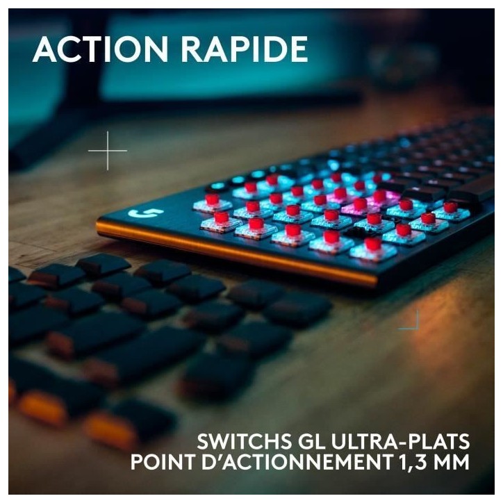 Clavier gamer - Sans fil - Logitech G - G915 X - AZERTY - Mécanique - Noir Clavier gamer - Sans fil - Logitech G - G915 X - AZERTY - Mécanique - Noir