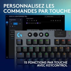 Clavier gamer - Sans fil - Logitech G - G915 TKL X - AZERTY - Switch t