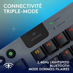 Clavier gamer - Sans fil - Logitech G - G915 TKL X - AZERTY - Switch t