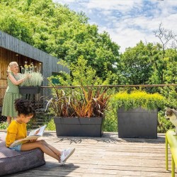 DEROMA Muret haut LIKE R - 78x29,5 cm H65 cm - Anthracite