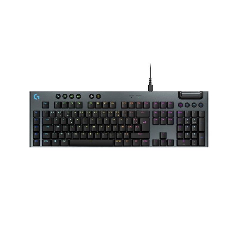 Clavier gamer - Filaire - Logitech G - G915 X - AZERTY - Switch tactil Clavier gamer - Filaire - Logitech G - G915 X - AZERTY - Switch tactil