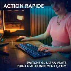 Clavier gamer - Filaire - Logitech G - G915 X - AZERTY - Switch tactil