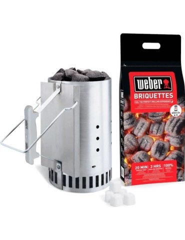 Kit cheminée d'allumage Rapidfire Weber - 2 kg de briquettes inclus