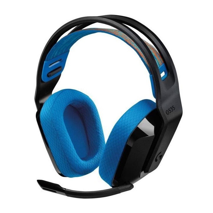 Casque gamer - Sans fil - Logitech G - G535 Lightspeed - PS5, PS4, PC, MAC - Noir/Bleu Casque gamer - Sans fil - Logitech G - G535 Lightspeed - PS5, PS4, PC, MAC - Noir/Bleu