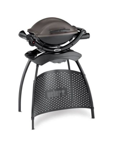 Barbecue a gaz Weber Q 1000 - Noir - Surface de cuisson 43x32cm - Allumage piézoélectrique