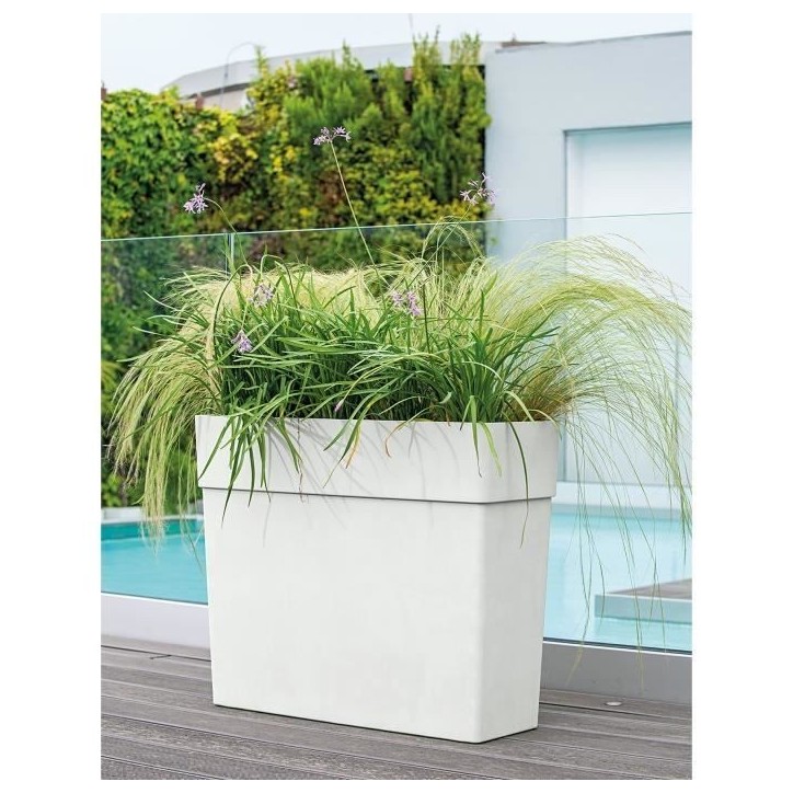 DEROMA Muret haut LIKE R - 78x29,5 cm H65 cm - Blanc DEROMA Muret haut LIKE R - 78x29,5 cm H65 cm - Blanc