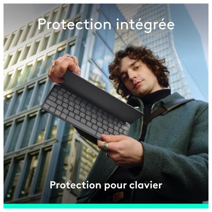 Etui clavier - Logitech - Keys to go 2- AZERTY - Universel - Graphite Etui clavier - Logitech - Keys to go 2- AZERTY - Universel - Graphite