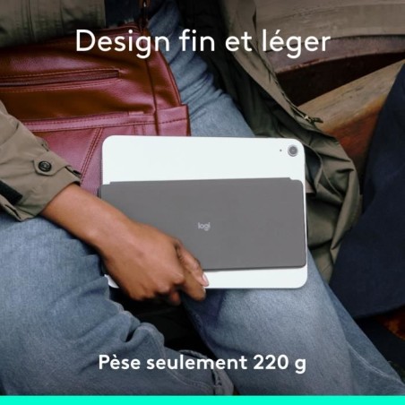 Etui clavier - Logitech - Keys to go 2 - AZERTY - Pour Ipad - Graphite