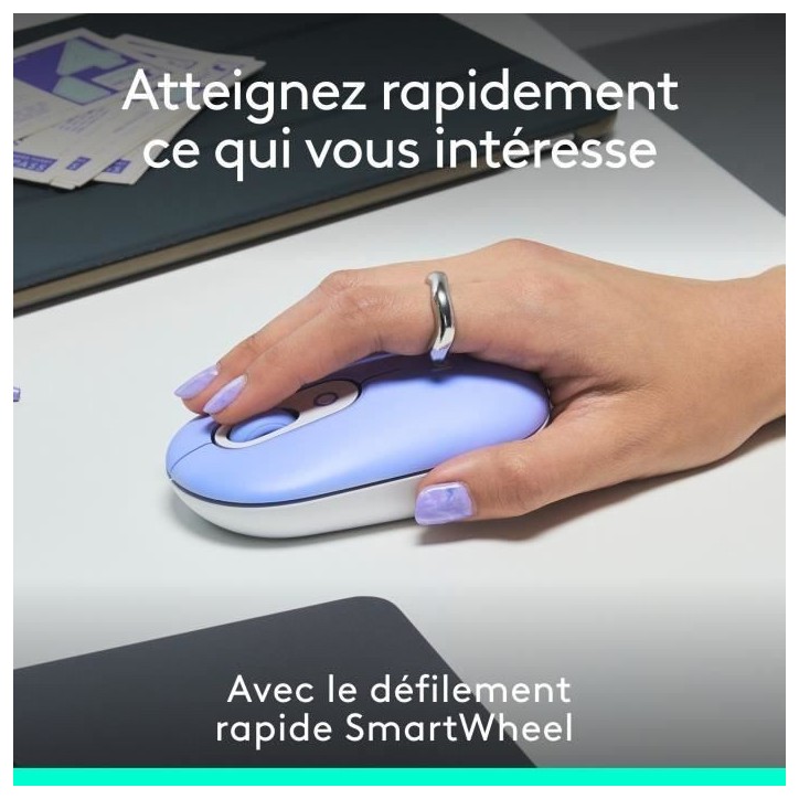 Souris - Sans fil - Logitech - Pop Mouse - Lilas Souris - Sans fil - Logitech - Pop Mouse - Lilas