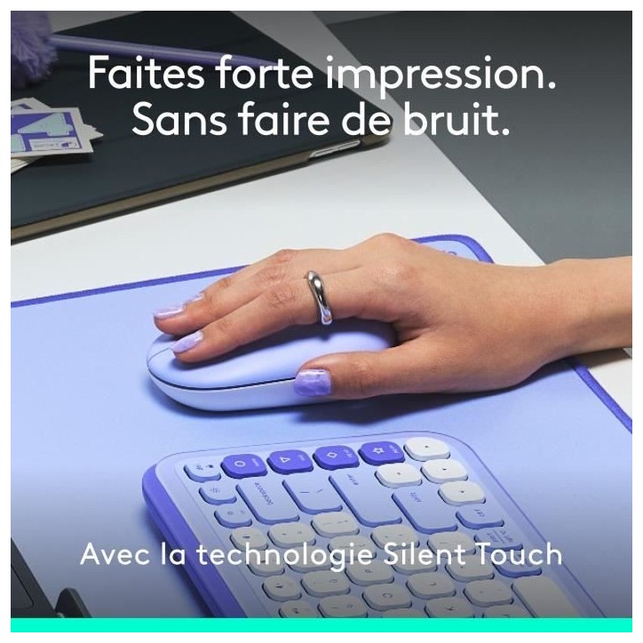 Souris - Sans fil - Logitech - Pop Mouse - Lilas Souris - Sans fil - Logitech - Pop Mouse - Lilas