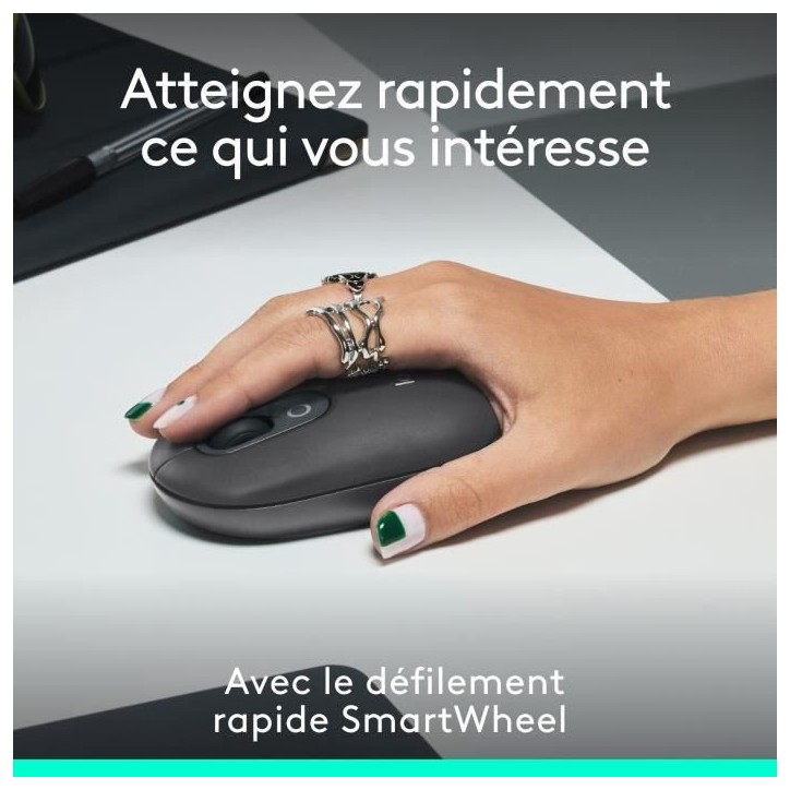 Souris - Sans fil - Logitech - Pop Mouse - Graphite Souris - Sans fil - Logitech - Pop Mouse - Graphite