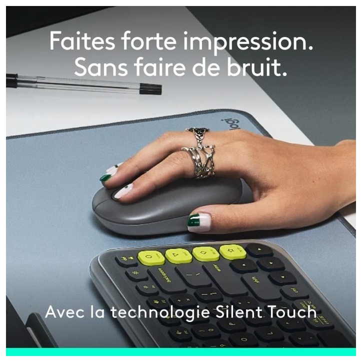 Souris - Sans fil - Logitech - Pop Mouse - Graphite Souris - Sans fil - Logitech - Pop Mouse - Graphite