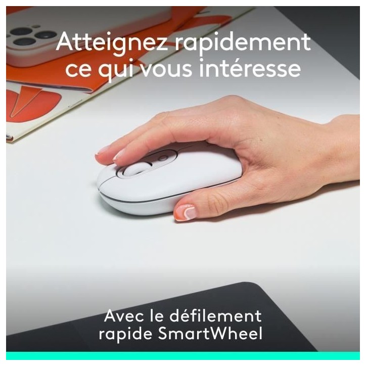 Souris - Sans fil - Logitech - Pop Mouse - Blanc cassé Souris - Sans fil - Logitech - Pop Mouse - Blanc cassé