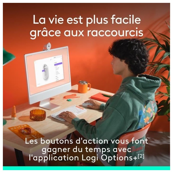 Souris - Sans fil - Logitech - Pop Mouse - Blanc cassé Souris - Sans fil - Logitech - Pop Mouse - Blanc cassé