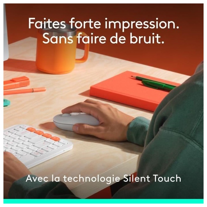 Souris - Sans fil - Logitech - Pop Mouse - Blanc cassé Souris - Sans fil - Logitech - Pop Mouse - Blanc cassé