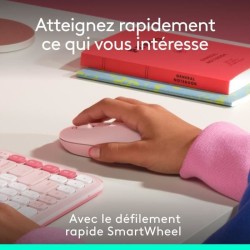 Souris - Sans fil - Logitech - Pop Mouse - Rose