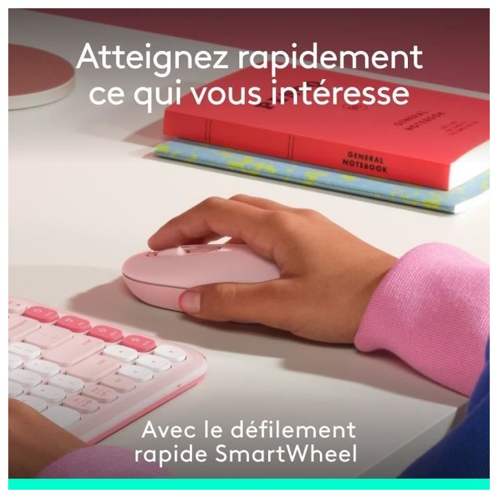 Souris - Sans fil - Logitech - Pop Mouse - Rose Souris - Sans fil - Logitech - Pop Mouse - Rose