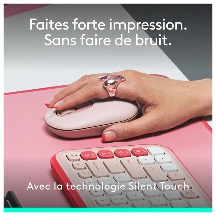 Souris - Sans fil - Logitech - Pop Mouse - Rose Souris - Sans fil - Logitech - Pop Mouse - Rose