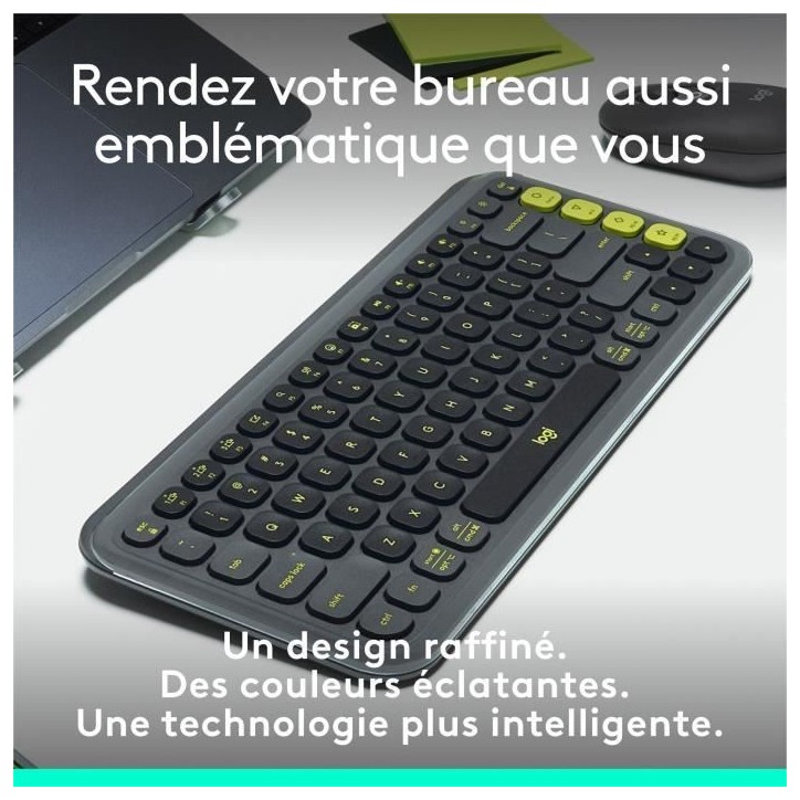 Clavier - Sans fil - Logitech - Pop Icon Keys - AZERTY - Graphite