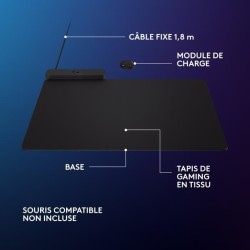 Tapis de souris gamer - Logitech G - Powerplay 2 - Systeme de charge s