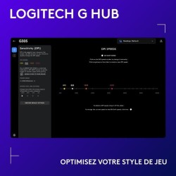 Souris gamer - Sans fil - Logitech G - G305 Lightspeed - Noir