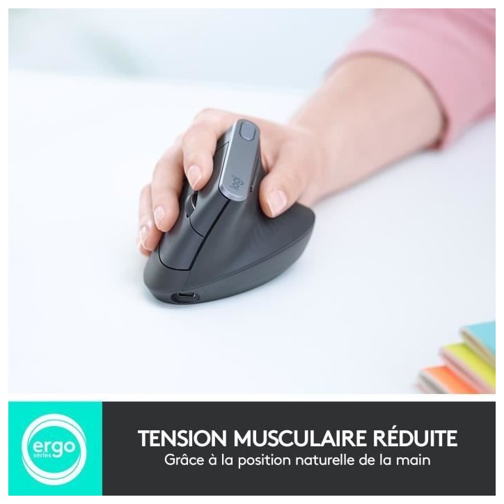 Souris - Sans Fil - Logitech - MX Vertical - Gris Souris - Sans Fil - Logitech - MX Vertical - Gris