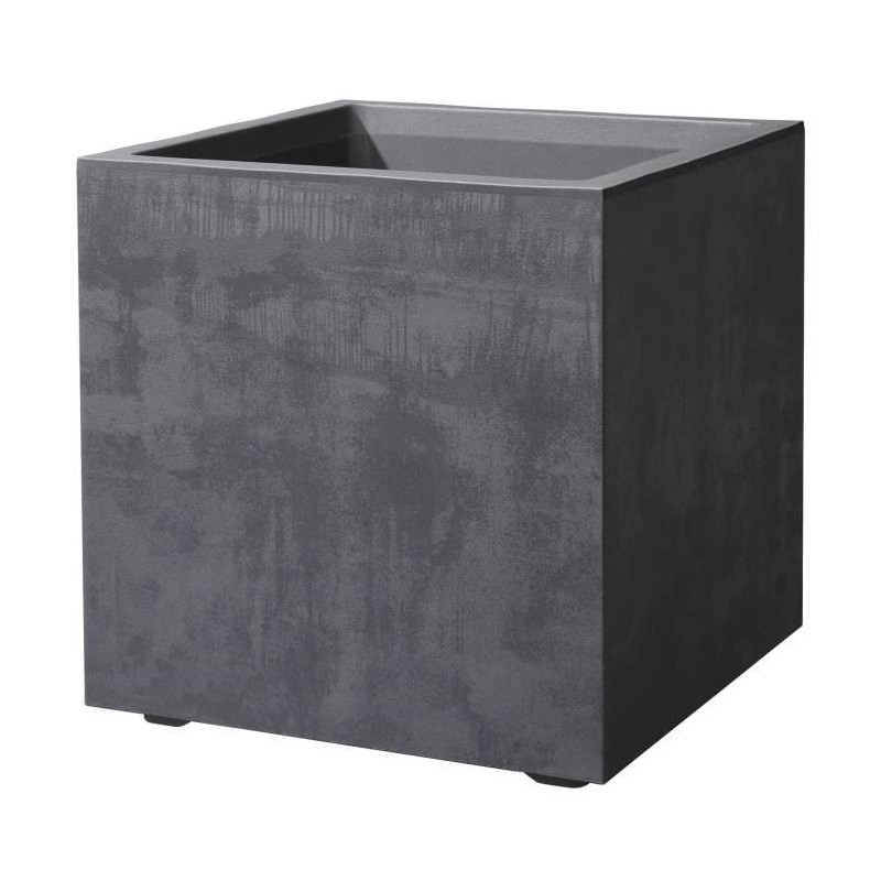 DEROMA Pot de fleurs Cube Millennium R - 39 x H39,1 cm - Anthracite - DEROMA Pot de fleurs Cube Millennium R - 39 x H39,1 cm - Anthracite -