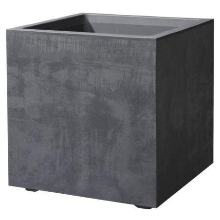 DEROMA Pot de fleurs Cube Millennium R - 39 x H39,1 cm - Anthracite -