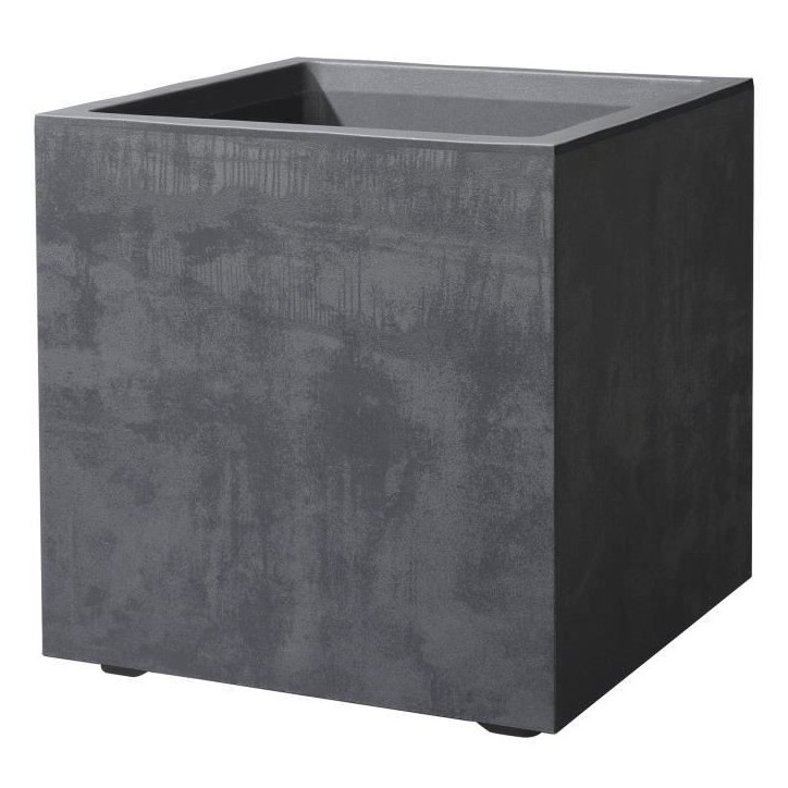 DEROMA Pot de fleurs Cube Millennium R - 39 x H39,1 cm - Anthracite - A réserve d'eau DEROMA Pot de fleurs Cube Millennium R - 39 x H39,1 cm - Anthracite - A réserve d'eau