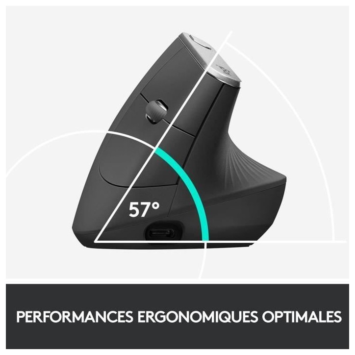 Souris - Sans Fil - Logitech - MX Vertical - Gris Souris - Sans Fil - Logitech - MX Vertical - Gris