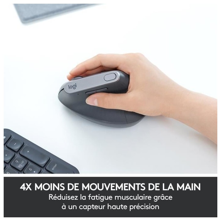 Souris - Sans Fil - Logitech - MX Vertical - Gris Souris - Sans Fil - Logitech - MX Vertical - Gris