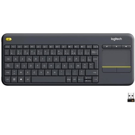 Clavier TV - Sans fil - Logitech - K400 Plus - AZERTY - Pavé tactile