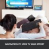 Clavier TV - Sans fil - Logitech - K400 Plus - AZERTY - Pavé tactile